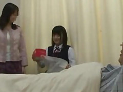 Asian schoolgirl visits male friend in hospital